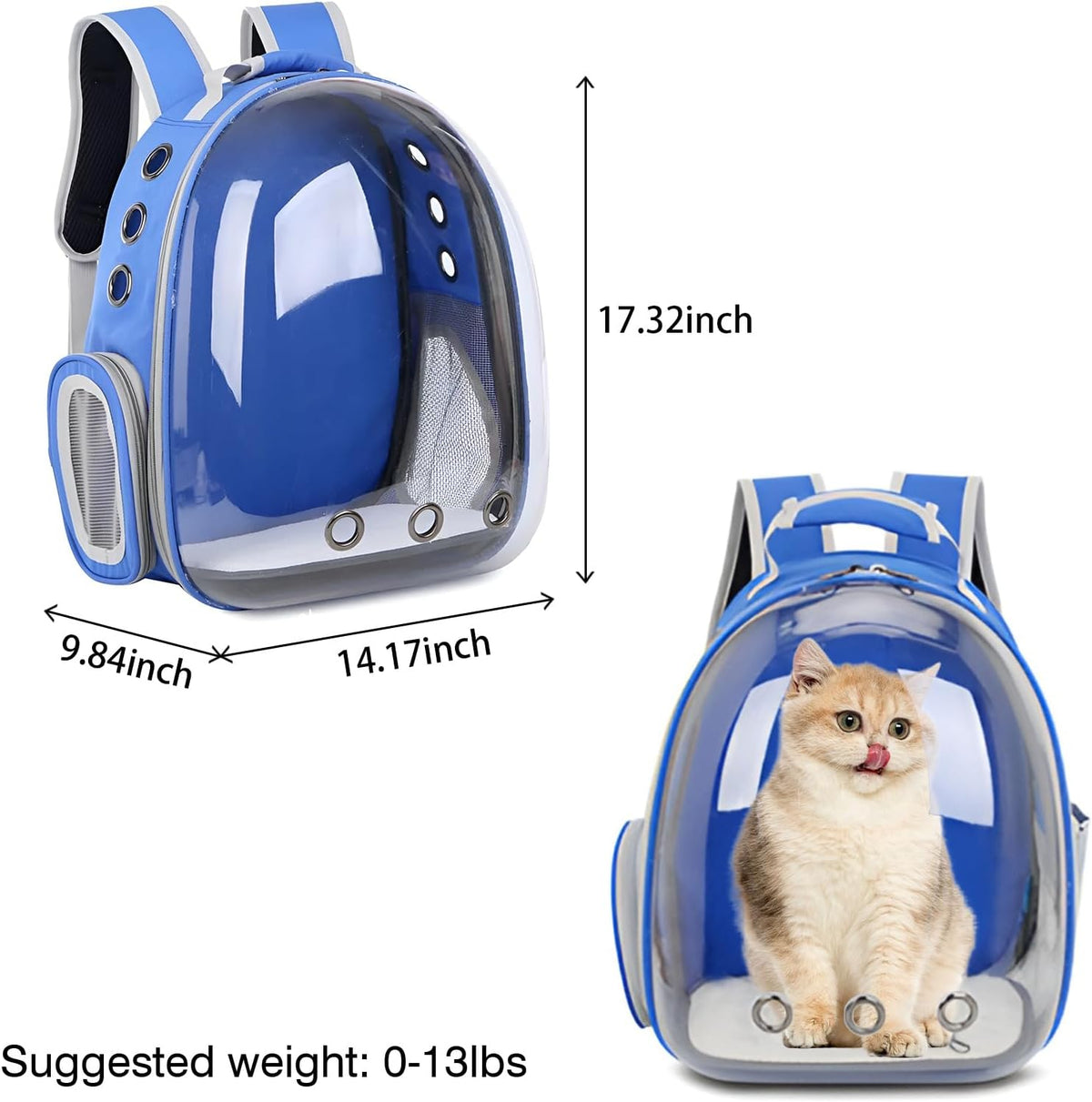 Bubble Carrier Bag for Small Pets, Airline Approved, Travel Carrier, Outdoor Use 